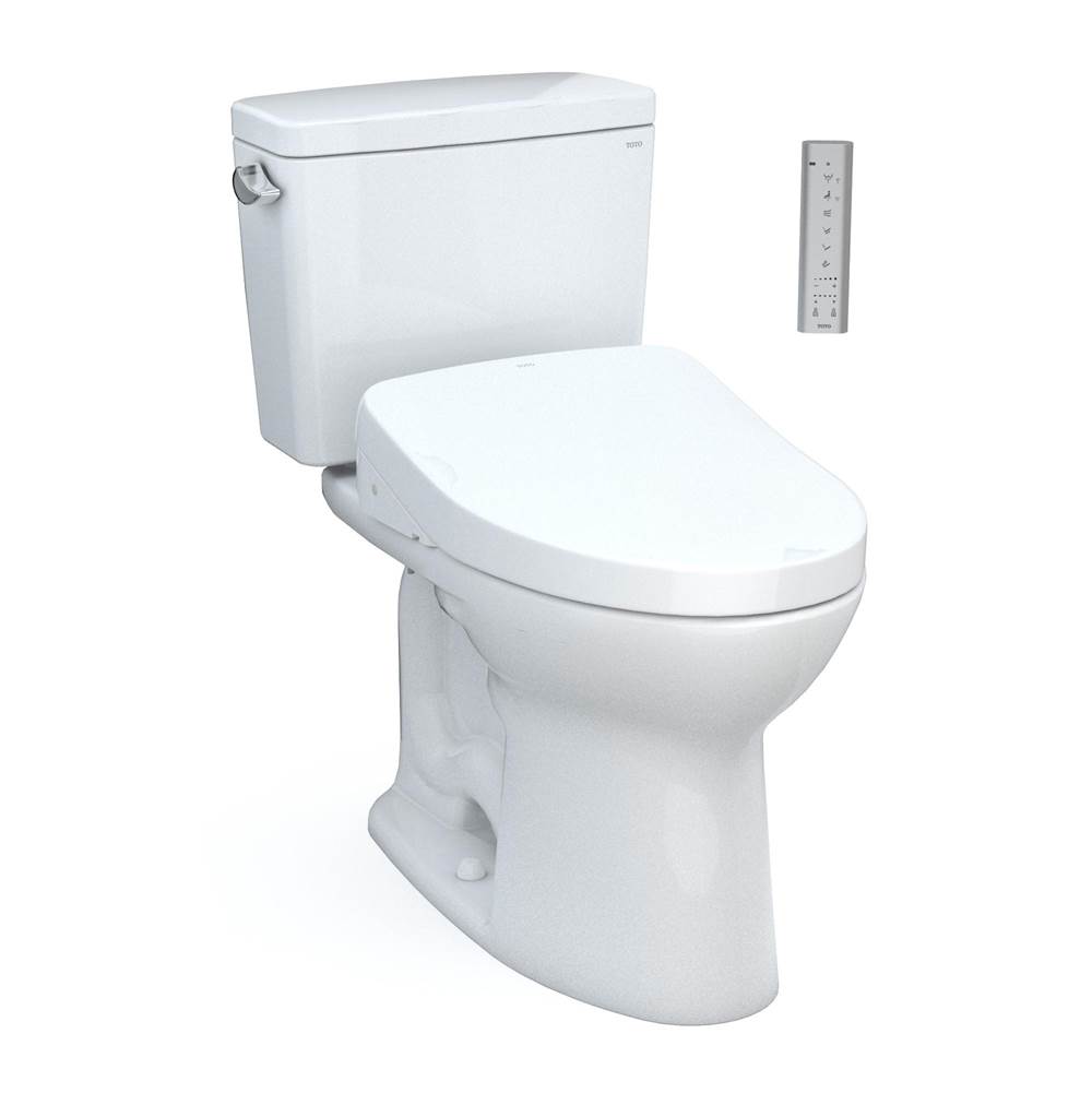TOTO Drake® WASHLET®+ Two-Piece Elongated 1.6 GPF TORNADO FLUSH® Toilet with Auto Flush, Cotton White