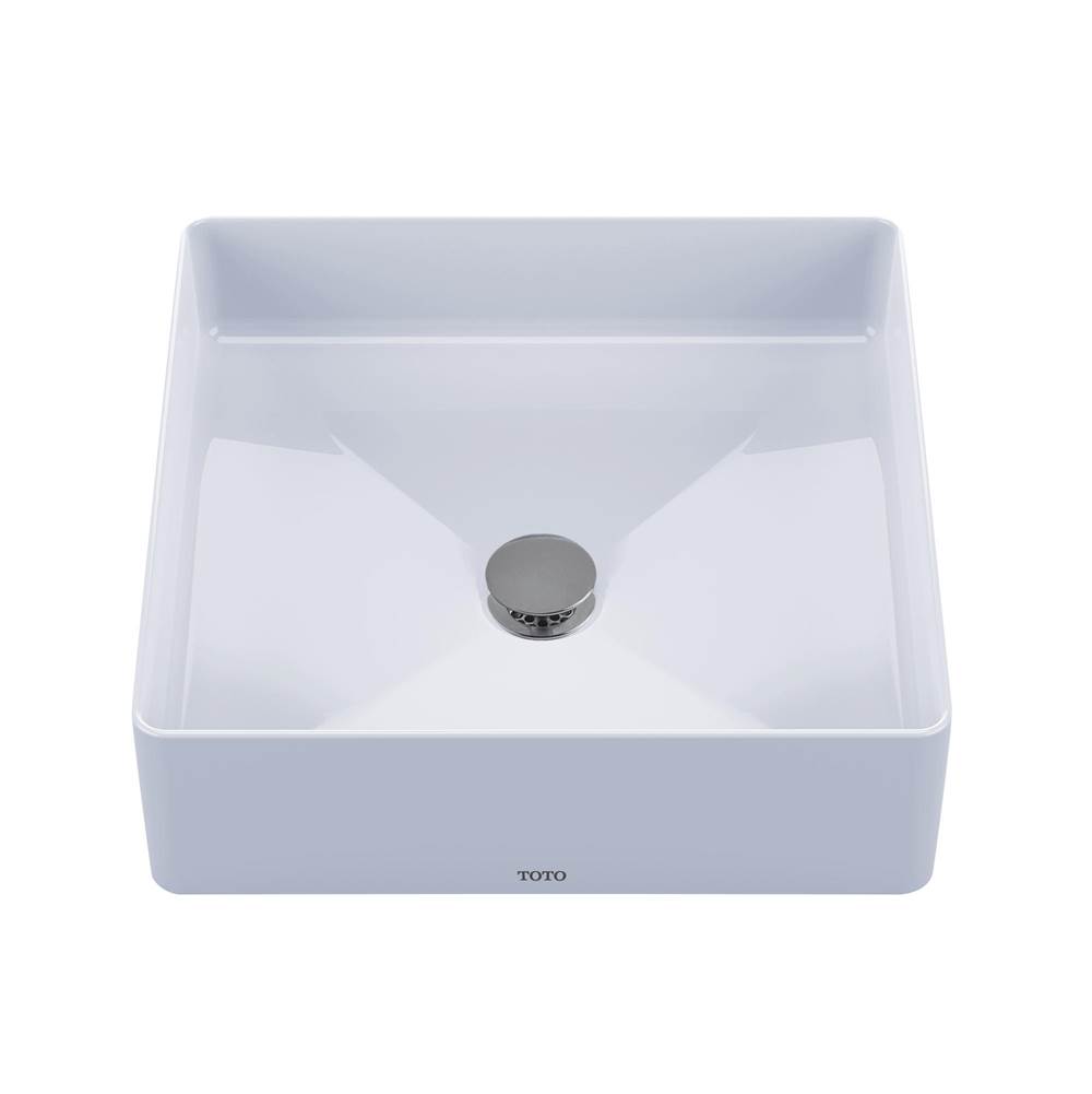 TOTO Arvina™ Square Vessel Fireclay Bathroom Sink, Cotton White