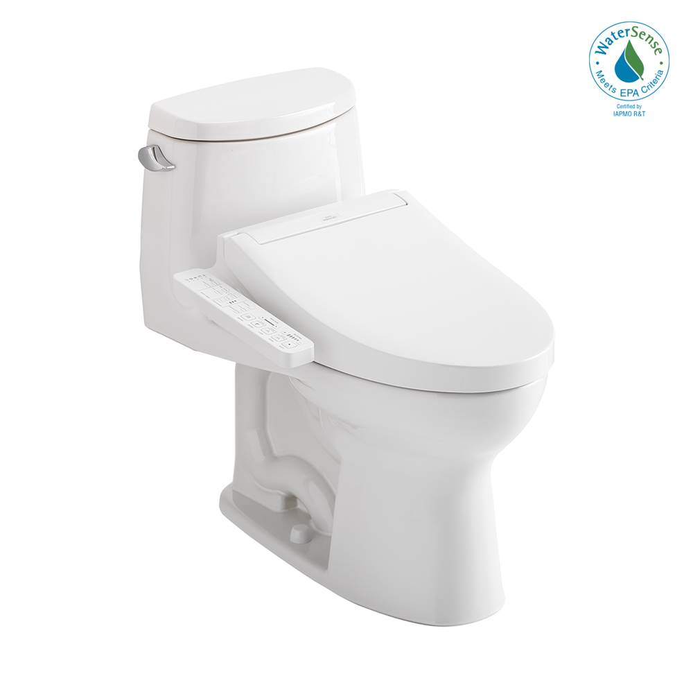 TOTO WASHLET+® UltraMax® II One-Piece Elongated 1.28 GPF Toilet and WASHLET+® C2 Bidet Seat, Cotton White