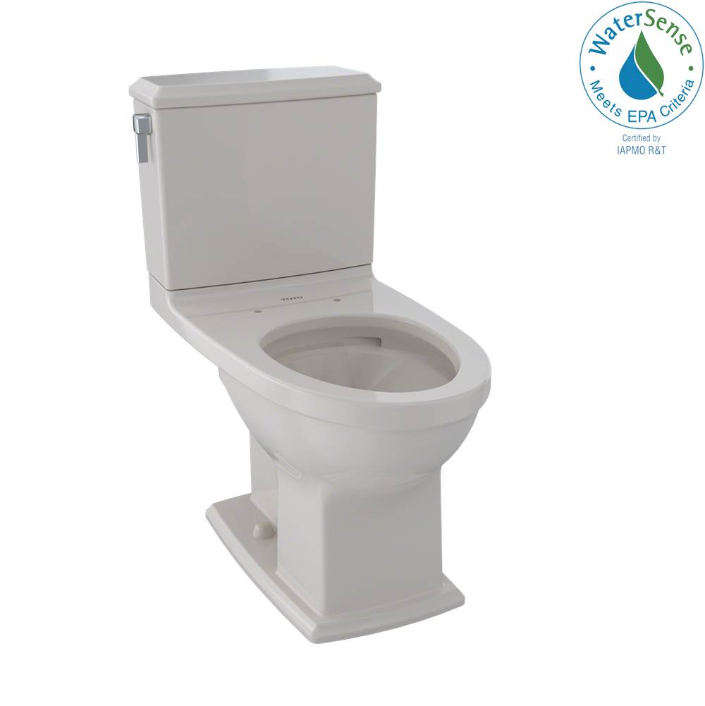 TOTO Connelly® Two-Piece Elongated Dual-Max®, Dual Flush 1.28 and 0.9 GPF Universal Height Toilet with CeFiONtect™, Sedona Beige
