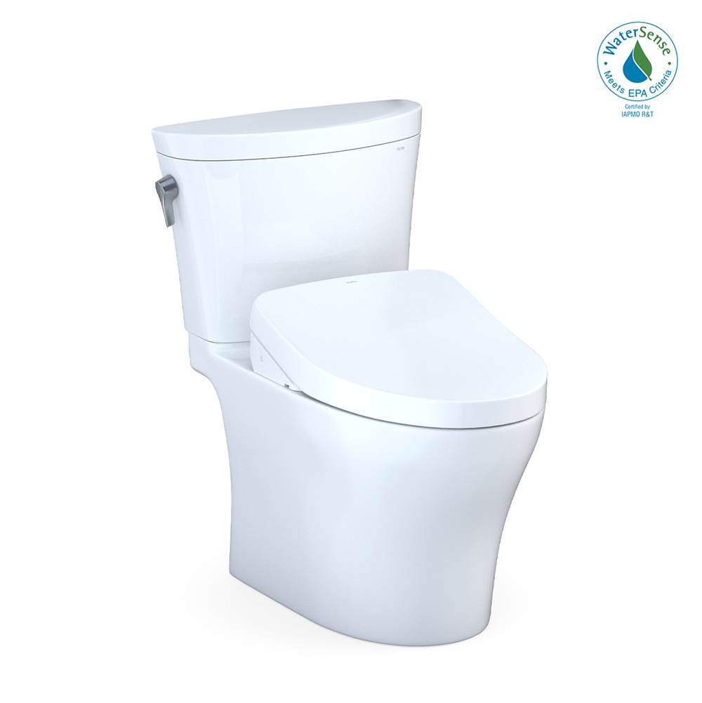 TOTO WASHLET®+ Aquia IV® 1G® Arc Two-Piece Elongated Dual Flush 1.0 and 0.8 GPF Toilet with S500e Bidet Seat, Cotton White
