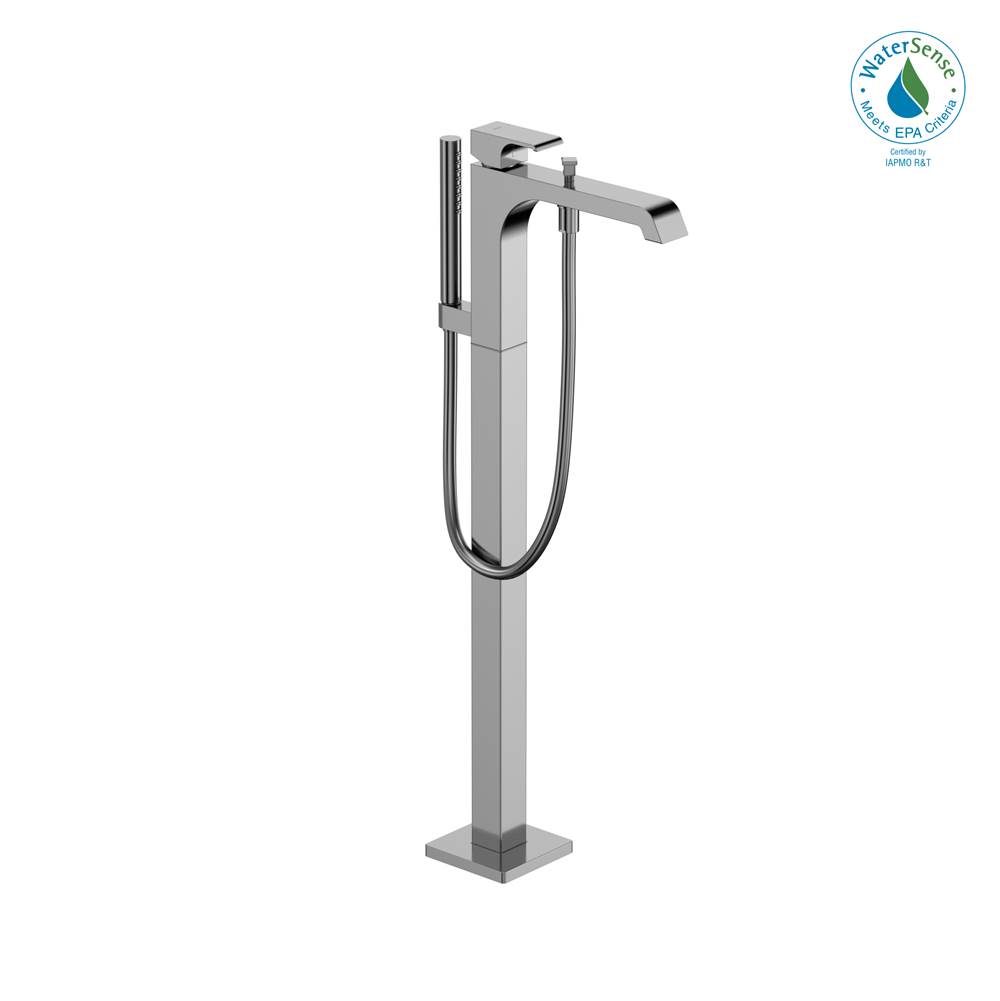 TOTO GC Single-Handle Free Standing Tub Filler with Handshower, Polished Chrome