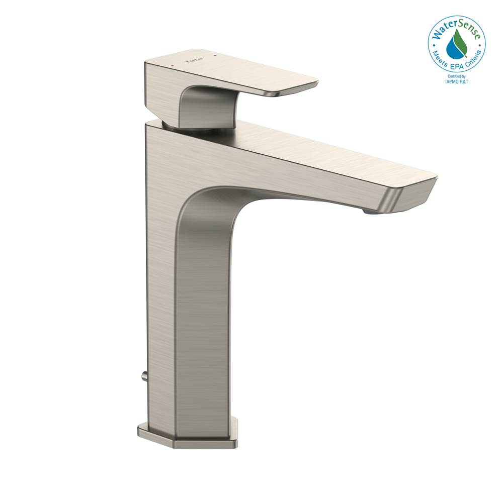 TOTO GE 1.2 GPM Single Handle Semi-Vessel Bathroom Sink Faucet with COMFORT GLIDE Technology, Brushed Nickel