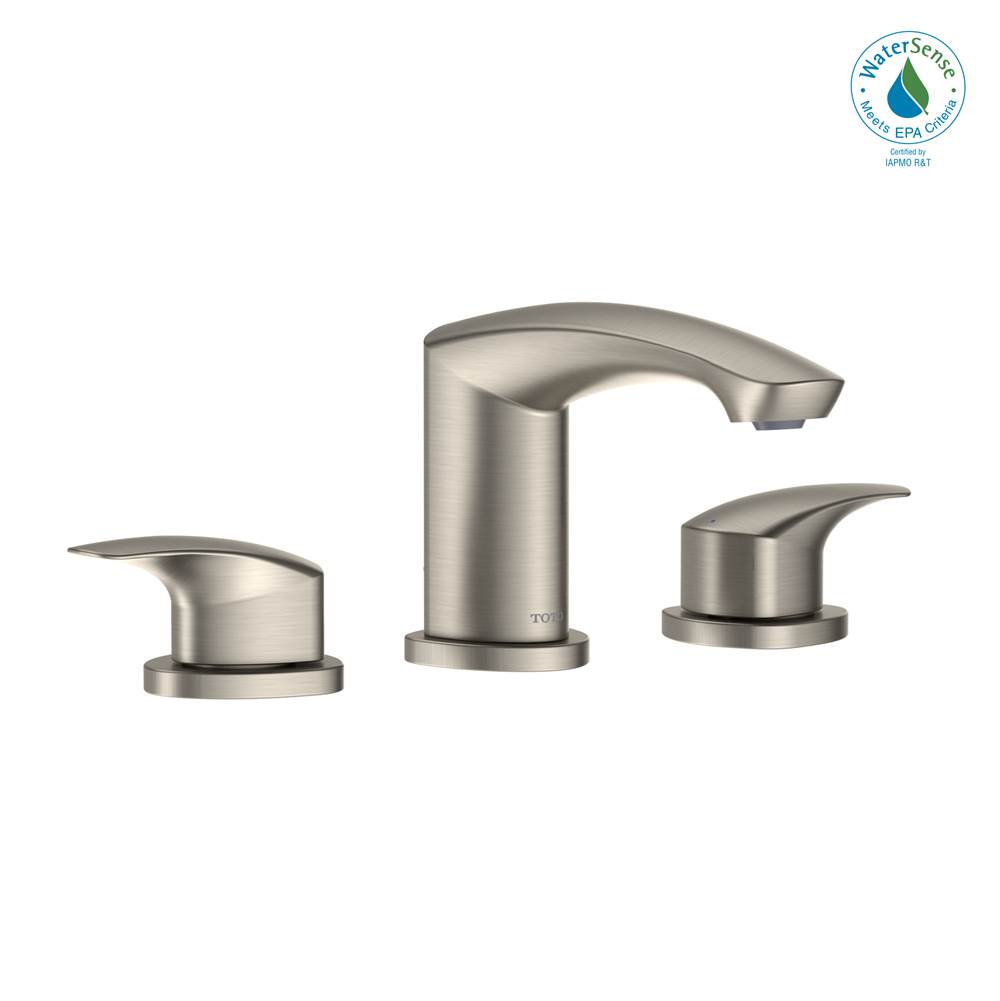 TOTO GM 1.2 GPM Two Handle Widespread Bathroom Sink Faucet, Brushed Nickel