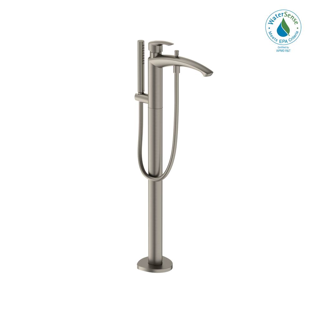 TOTO GM Single-Handle Free Standing Tub Filler with Handshower, Brushed Nickel