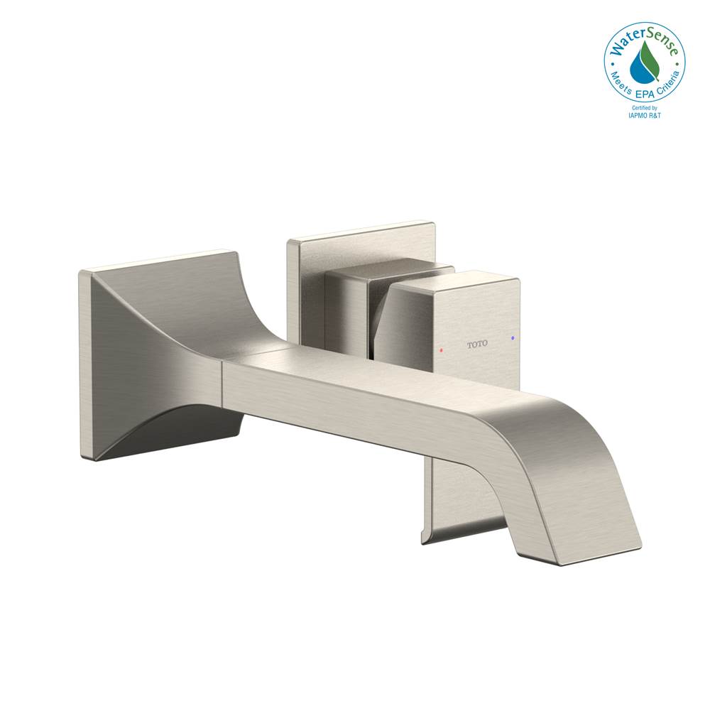 TOTO GC 1.2 GPM Wall-Mount Single-Handle Long Bathroom Faucet with COMFORT GLIDE Technology, Brushed Nickel
