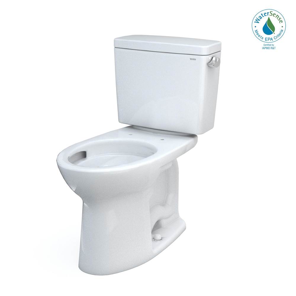 TOTO Drake® Two-Piece Elongated 1.28 GPF TORNADO FLUSH® Toilet with CEFIONTECT® and Right-Hand Trip Lever, Cotton White