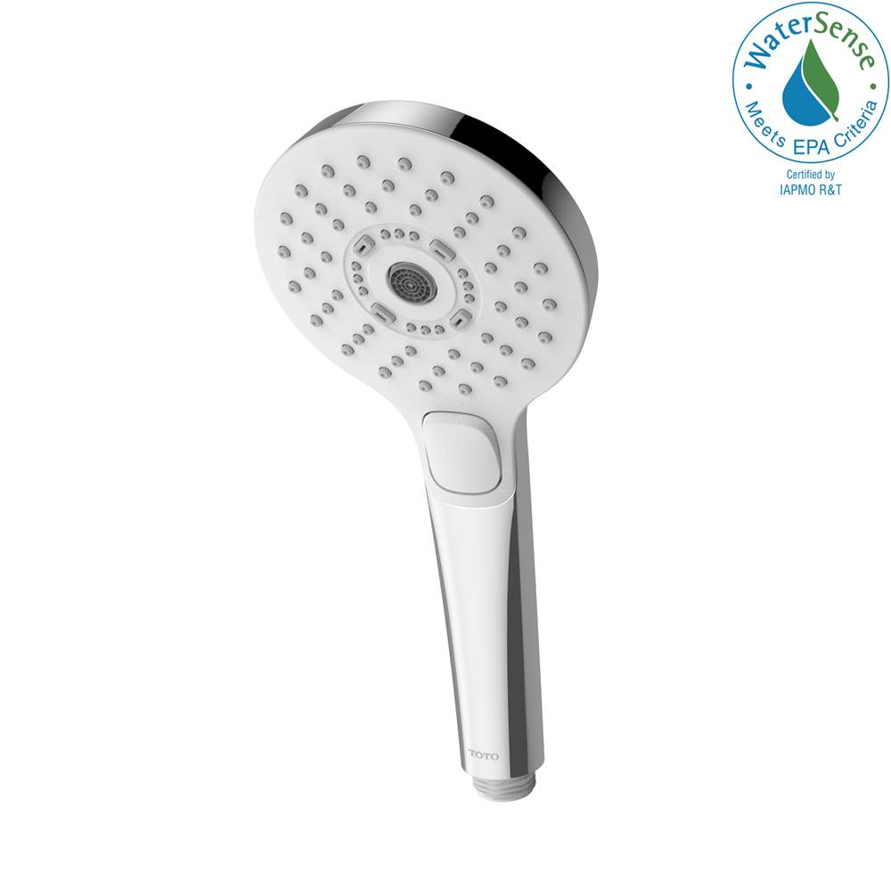 TOTO G Series 1.75 GPM Multifunction 4 inch Round Handshower with ACTIVE WAVE, COMFORT WAVE, and WARM SPA, Polished Nickel