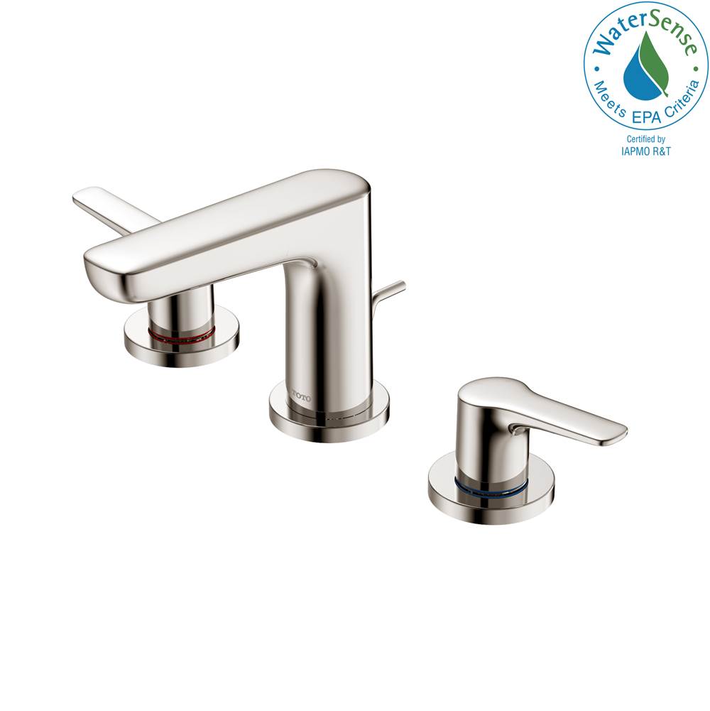 TOTO GS 1.2 GPM Two Handle Widespread Bathroom Sink Faucet, Polished Nickel