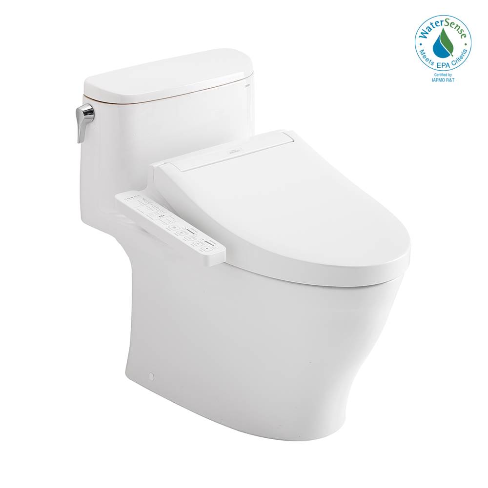 TOTO WASHLET®+ Nexus® One-Piece Elongated 1.28 GPF Toilet and WASHLET C2 Bidet Seat, Cotton White