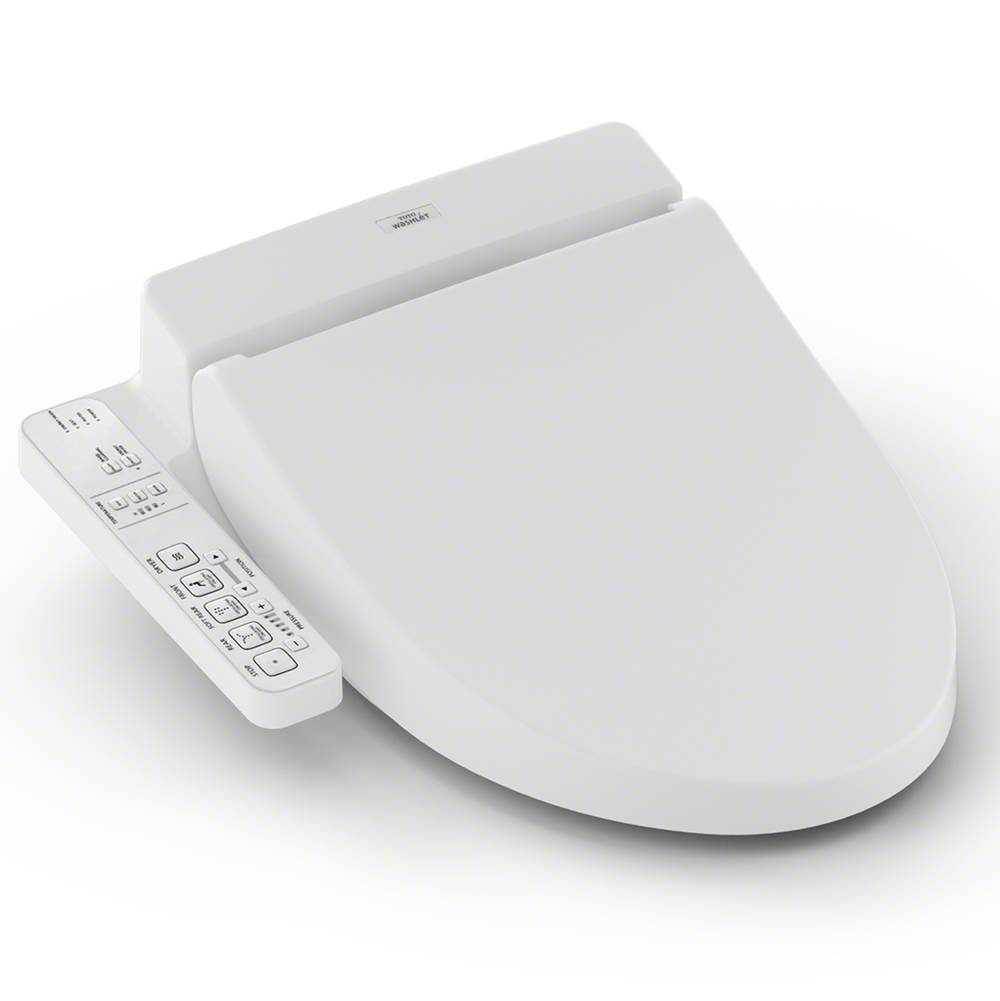 TOTO WASHLET® C100 Electronic Bidet Toilet Seat with PREMIST, Round, Cotton White