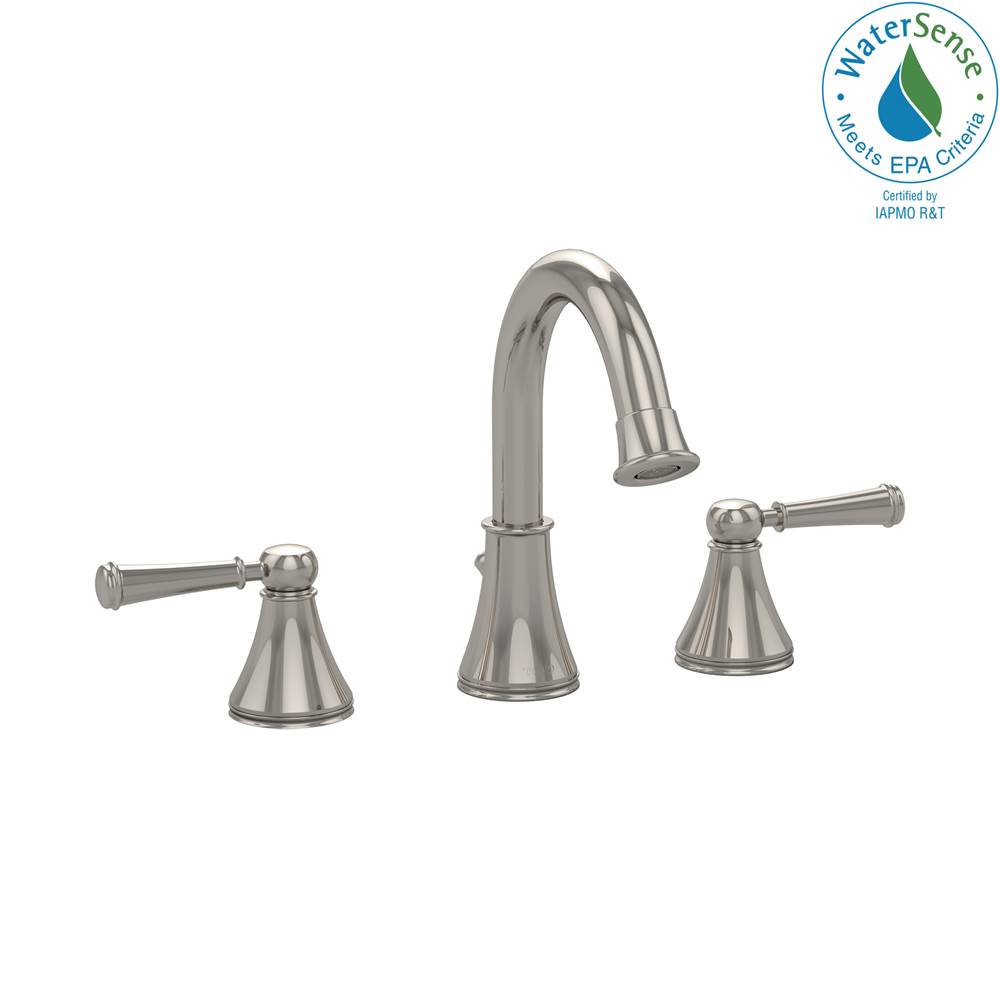 TOTO Vivian Alta® Two Handle Widespread 1.2 GPM Bathroom Sink Faucet, Polished Nickel