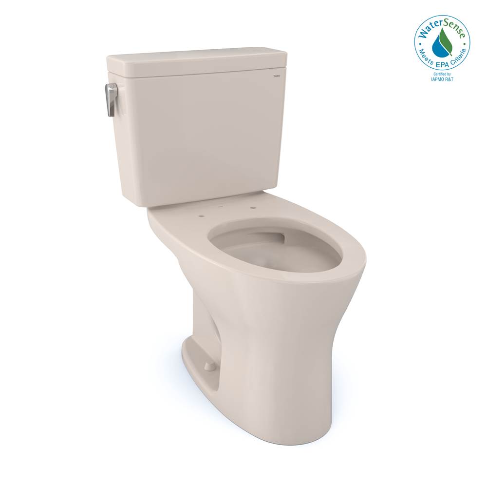 TOTO Drake® 1G® Two-Piece Elongated Dual Flush 1.0 and 0.8 GPF DYNAMAX TORNADO FLUSH® Toilet with CEFIONTECT®, Sedona Beige