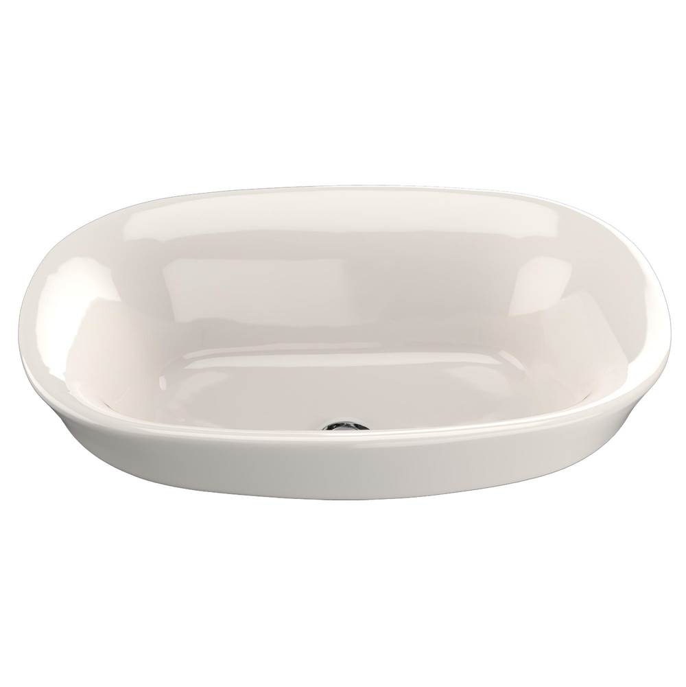 TOTO Maris™ Oval Semi-Recessed Vessel Bathroom Sink with CeFiONtect™, Sedona Beige