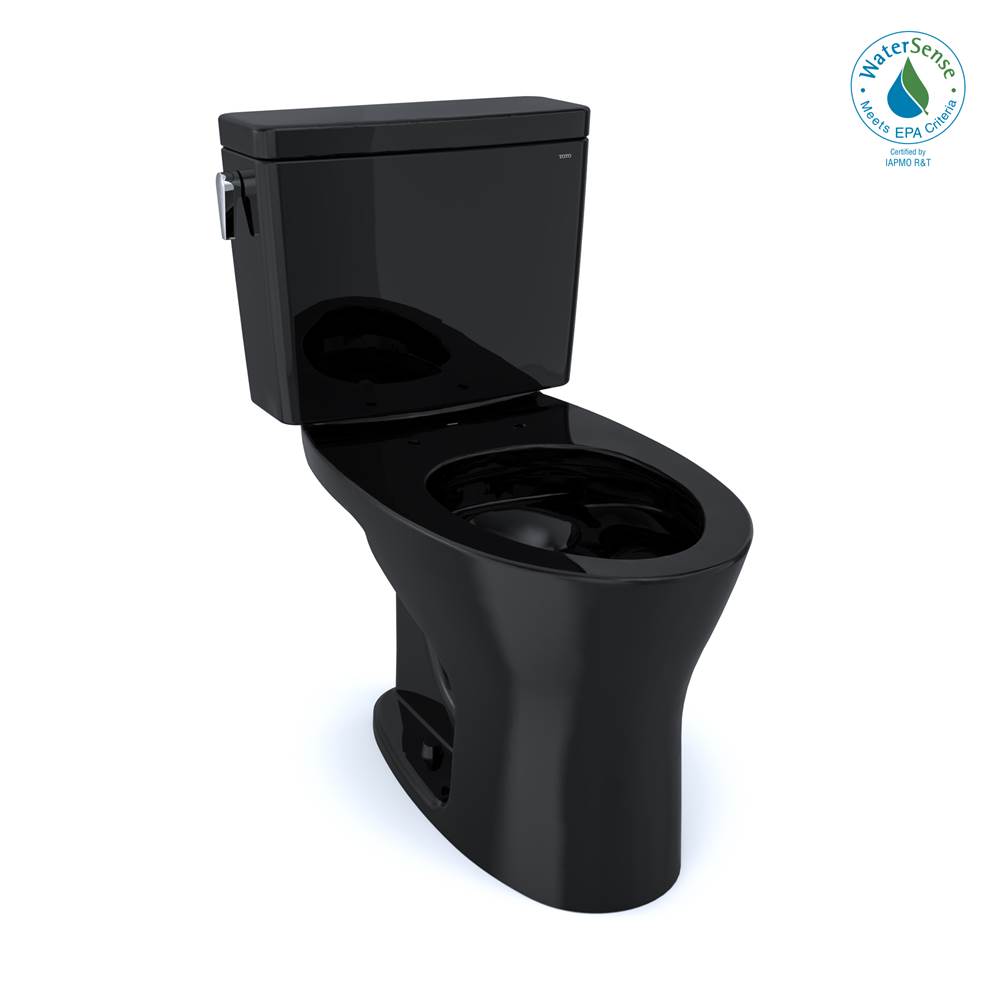TOTO Drake® Two-Piece Elongated Dual Flush 1.6 and 0.8 GPF Universal Height DYNAMAX TORNADO FLUSH® Toilet, Ebony