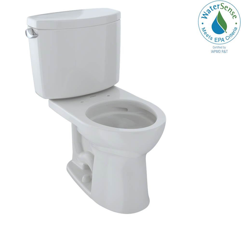TOTO Drake® II Two-Piece Round 1.28 GPF Universal Height Toilet with CeFiONtect™, Colonial White