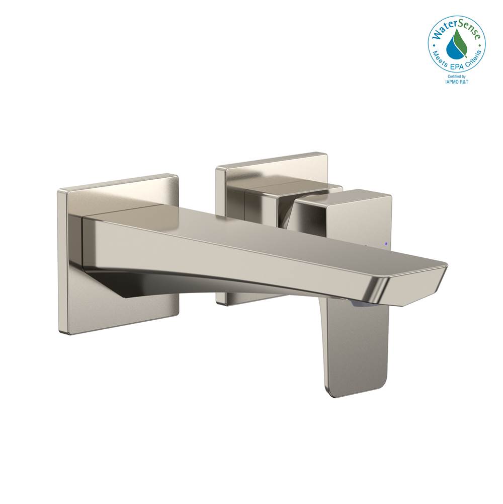 TOTO GE 1.2 GPM Wall-Mount Single-Handle Bathroom Faucet with COMFORT GLIDE Technology, Polished Nickel