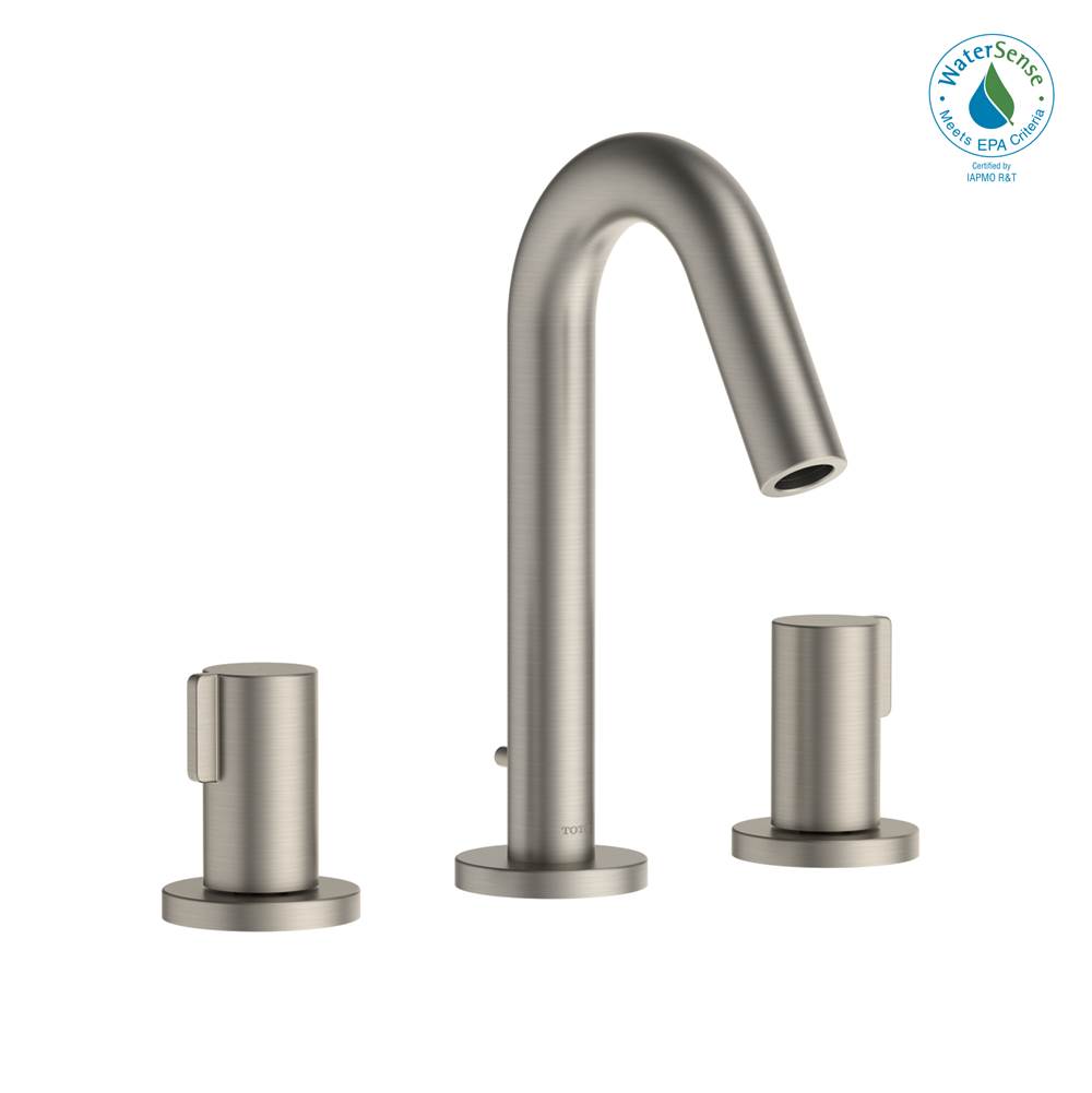 TOTO GF Series 1.2 GPM Two Handle Widespread Bathroom Sink Faucet with Drain Assembly, Brushed Nickel