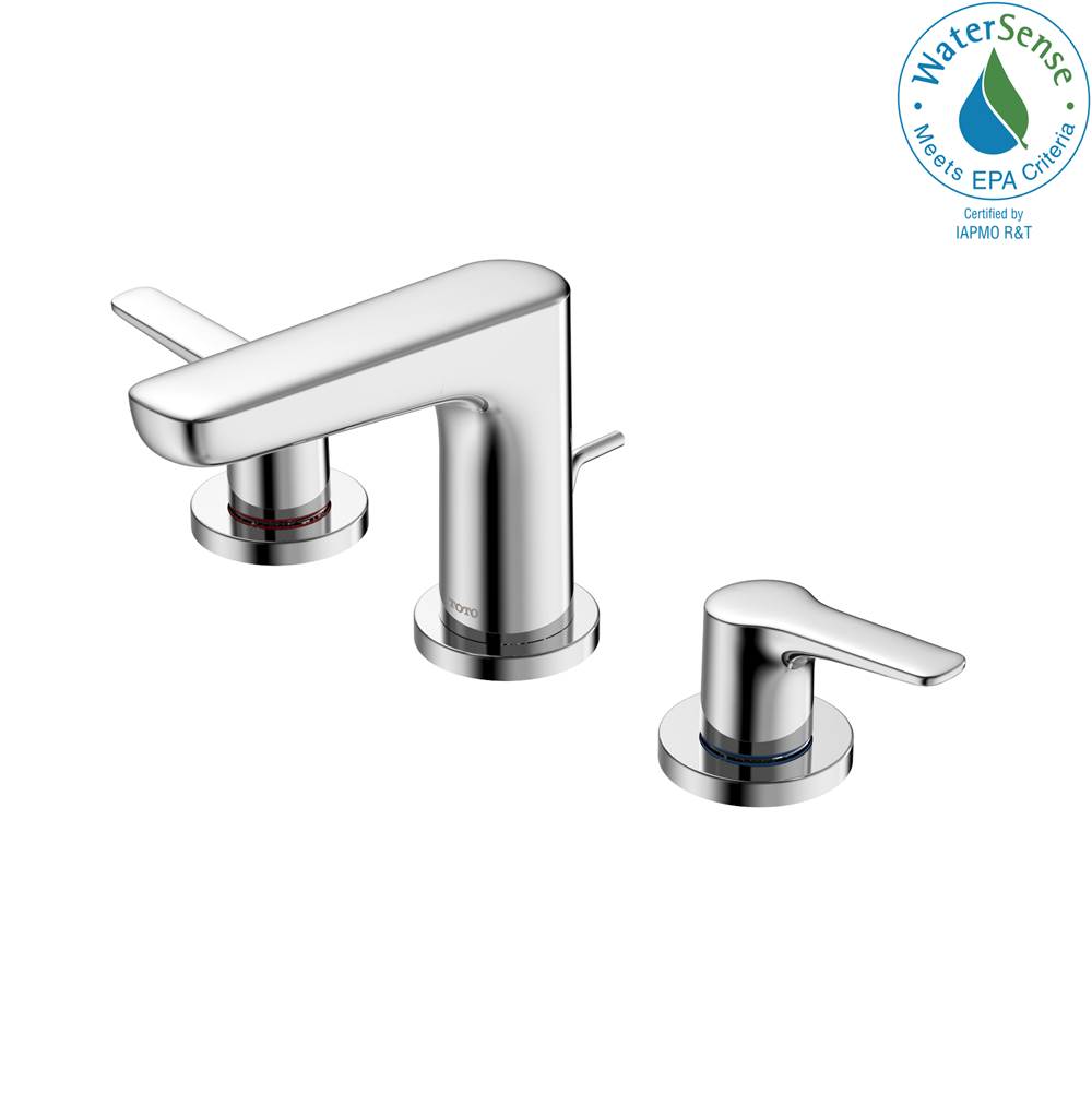 TOTO GS Series 1.2 GPM Two Handle Widespread Bathroom Sink Faucet with Drain Assembly, Polished Chrome