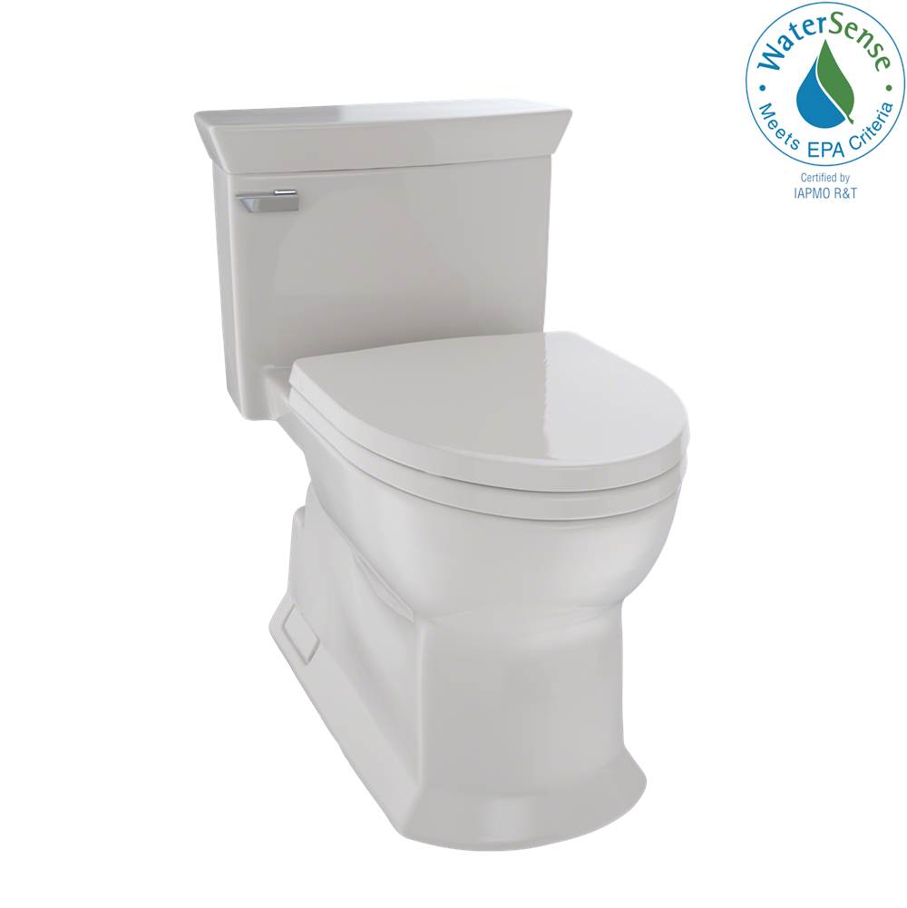 TOTO Eco Soiree® One Piece Elongated 1.28 GPF Universal Height Skirted Toilet with CeFiONtect™, Sedona Beige