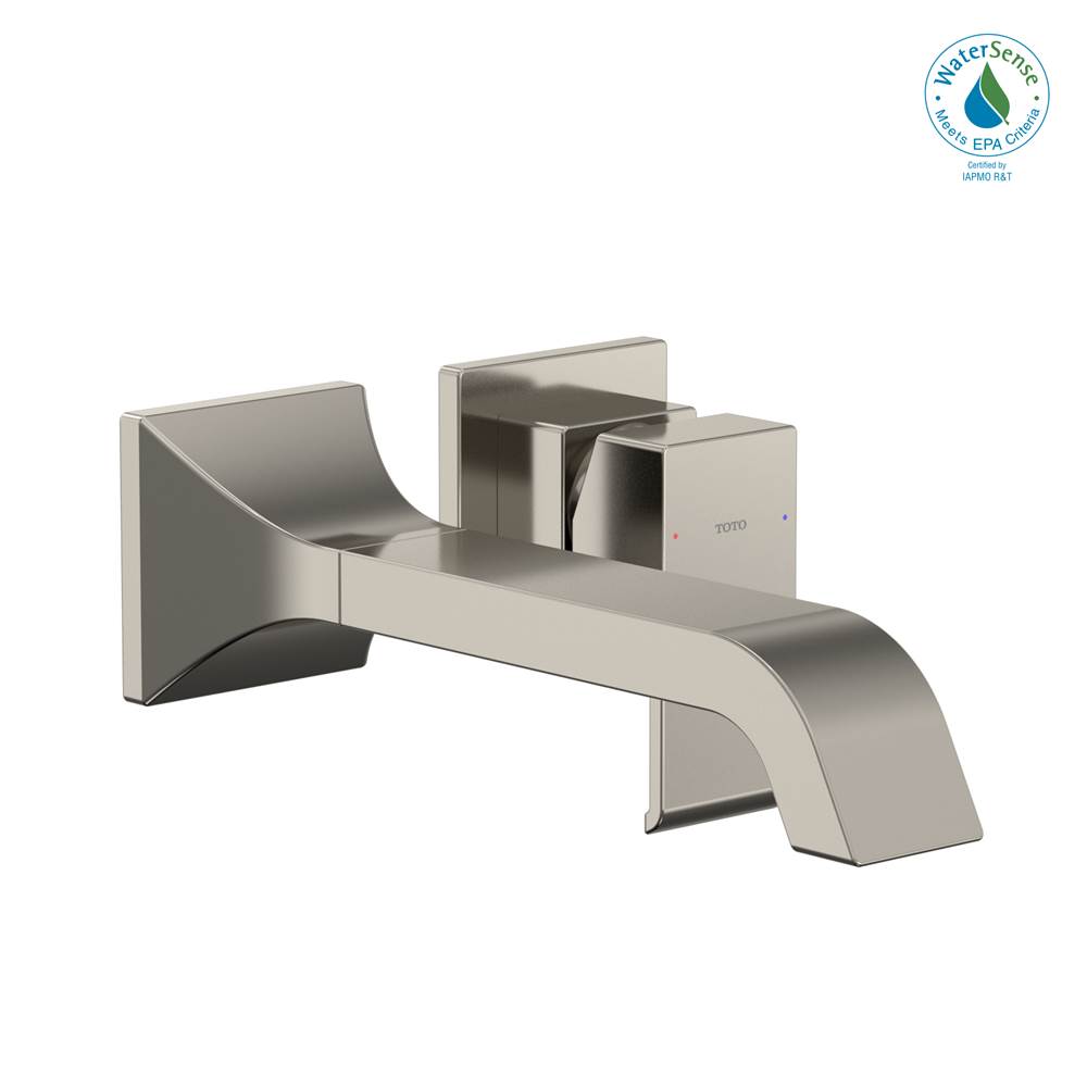 TOTO GC 1.2 GPM Wall-Mount Single-Handle Long Bathroom Faucet with COMFORT GLIDE Technology, Polished Nickel