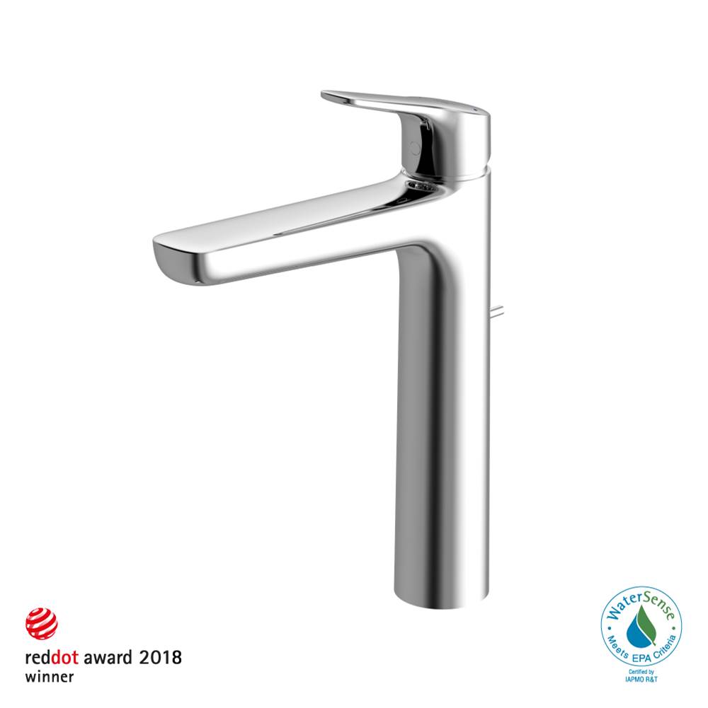 TOTO GS Series 1.2 GPM Single Handle Bathroom Faucet for Vessel Sink with COMFORT GLIDE Technology and Drain Assembly, Polished Chrom