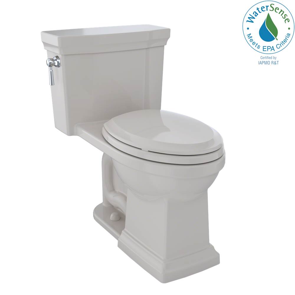 TOTO Promenade® II 1G® One-Piece Elongated 1.0 GPF Universal Height Toilet with CeFiONtect™, Sedona Beige