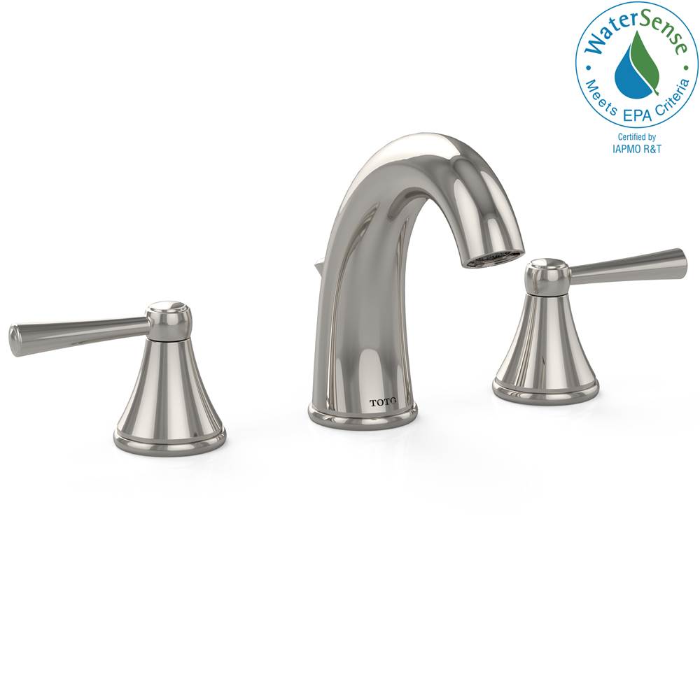 TOTO Silas™ Two Handle Widespread 1.5 GPM Bathroom Sink Faucet, Polished Nickel