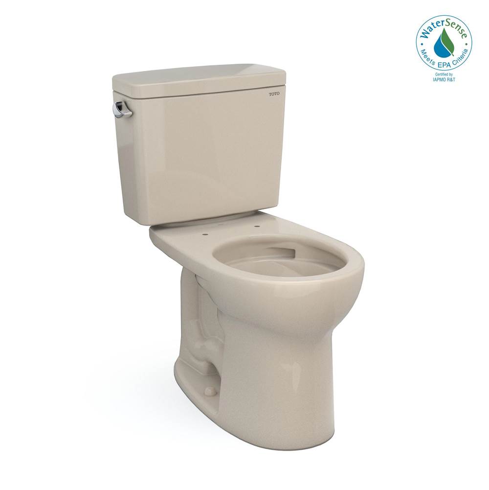 TOTO Drake® Two-Piece Round 1.28 GPF Universal Height TORNADO FLUSH® Toilet with CEFIONTECT®, Bone