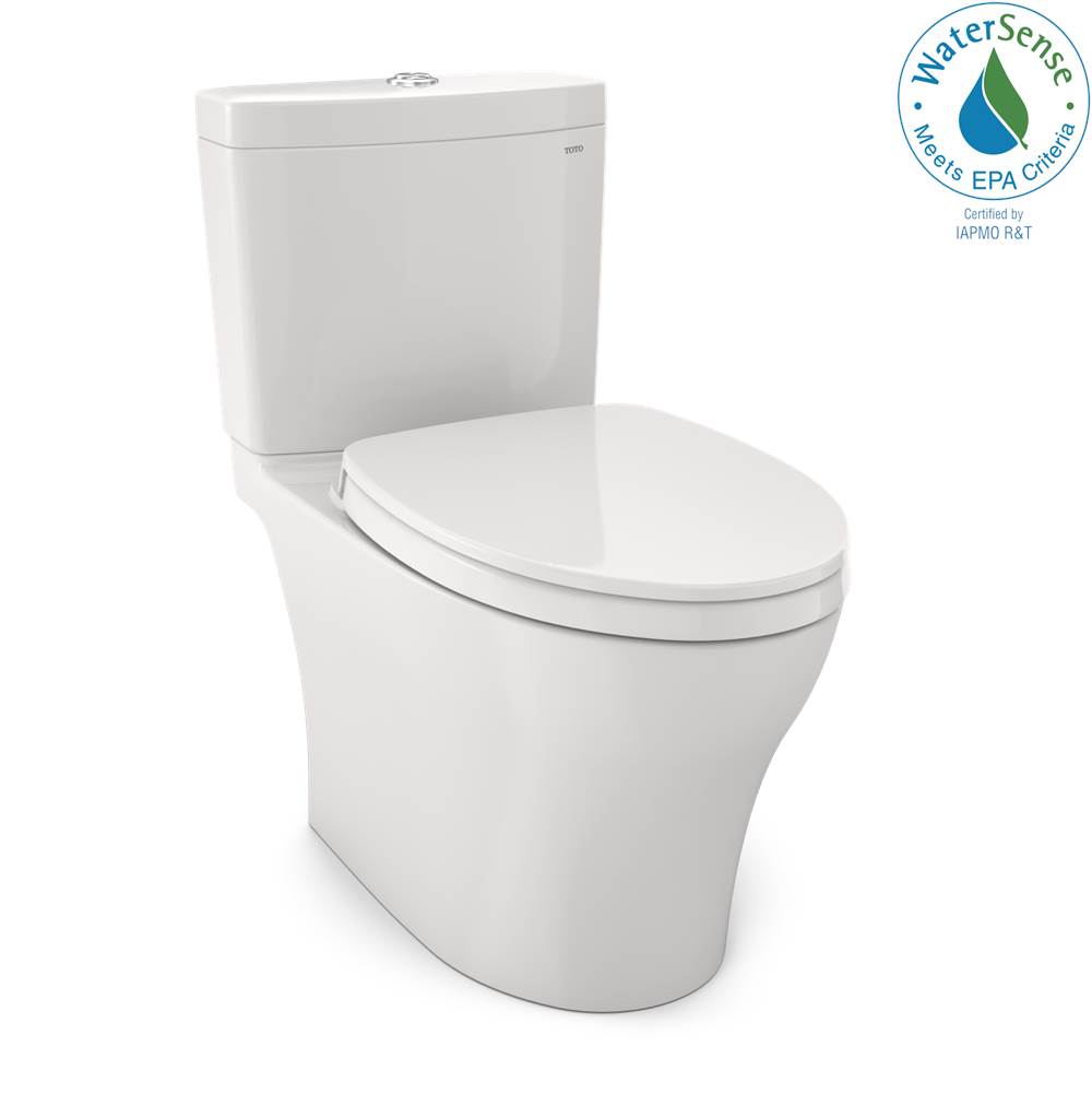TOTO TOTO Aquia IV 1G WASHLET+ Two-Piece Elongated Dual Flush 1.0 and 0.8 GPF Toilet with CEFIONTECT, Colonial White