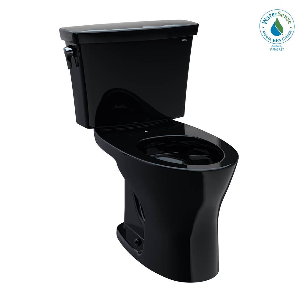 TOTO Drake® Transitional Two-Piece Elongated Dual Flush 1.28 and 0.8 GPF DYNAMAX TORNADO FLUSH® Toilet, Ebony