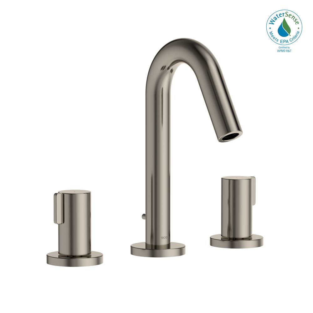 TOTO GF Series 1.2 GPM Two Handle Widespread Bathroom Sink Faucet with Drain Assembly, Polished Nickel