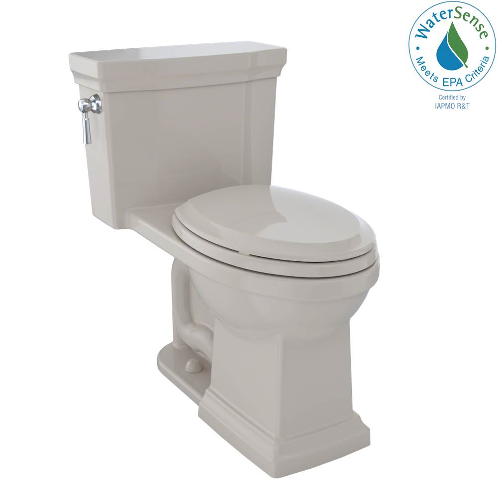 TOTO Promenade® II One-Piece Elongated 1.28 GPF Universal Height Toilet with CeFiONtect™, Bone