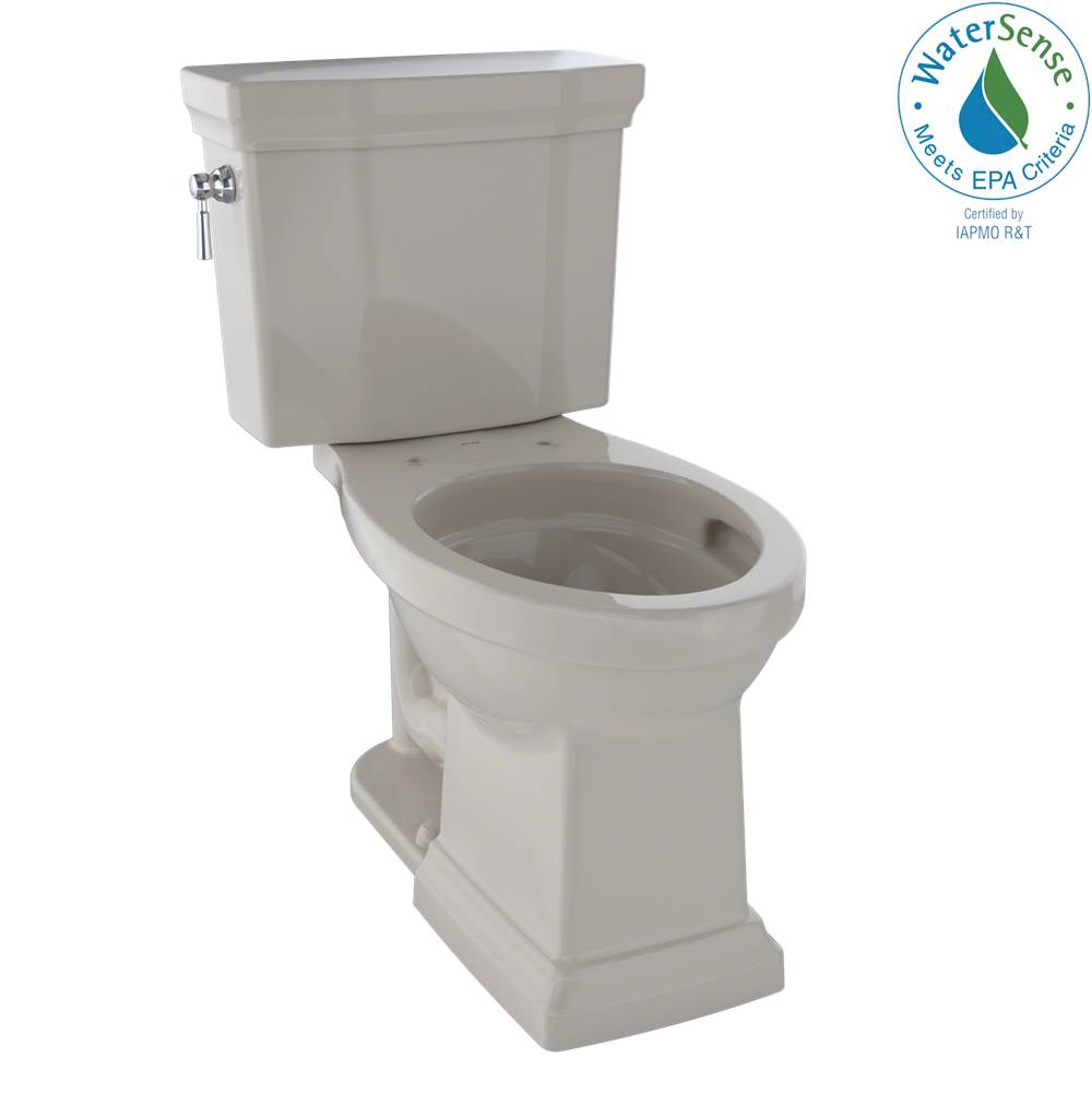 TOTO Promenade® II 1G® Two-Piece Elongated 1.0 GPF Universal Height Toilet with CeFiONtect™, Bone