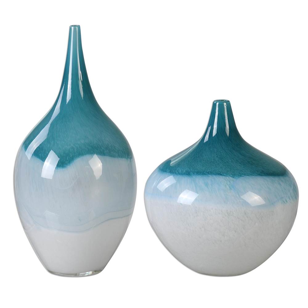 Uttermost Uttermost Carla Teal White Vases, S/2