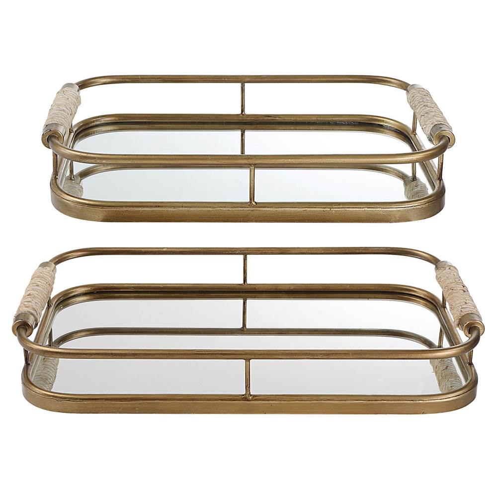 Uttermost Uttermost Rosea Brushed Gold Trays