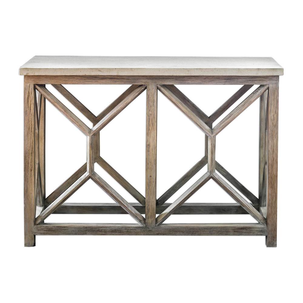 Uttermost Uttermost Catali Ivory Stone Console Table
