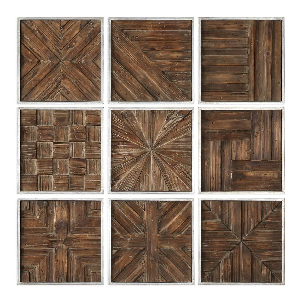 Uttermost Uttermost Bryndle Rustic Wooden Squares S/9
