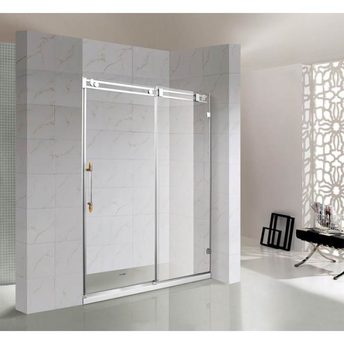 Valley Acrylic Rolling Shower Door and a Single Fixed Panel