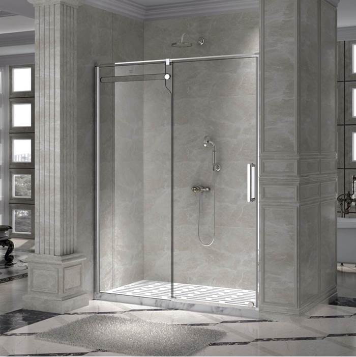 Valley Acrylic Rolling Shower Door and a Single Fixed Panel
