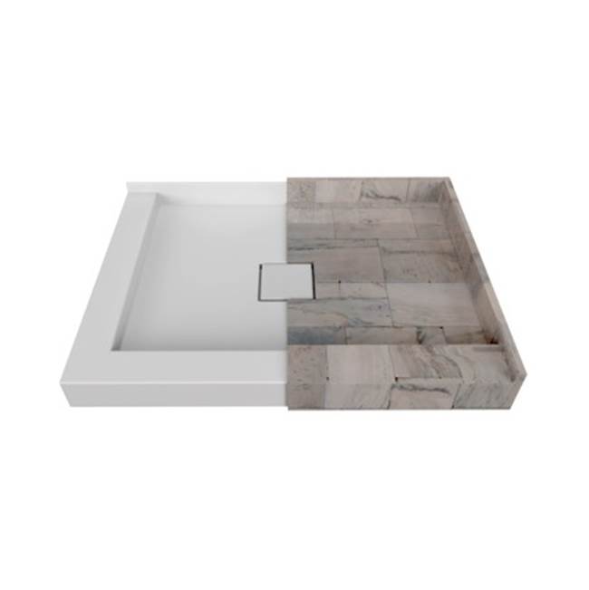 Valley Acrylic Tile Me Centred Square Double Threshold  Shower Base