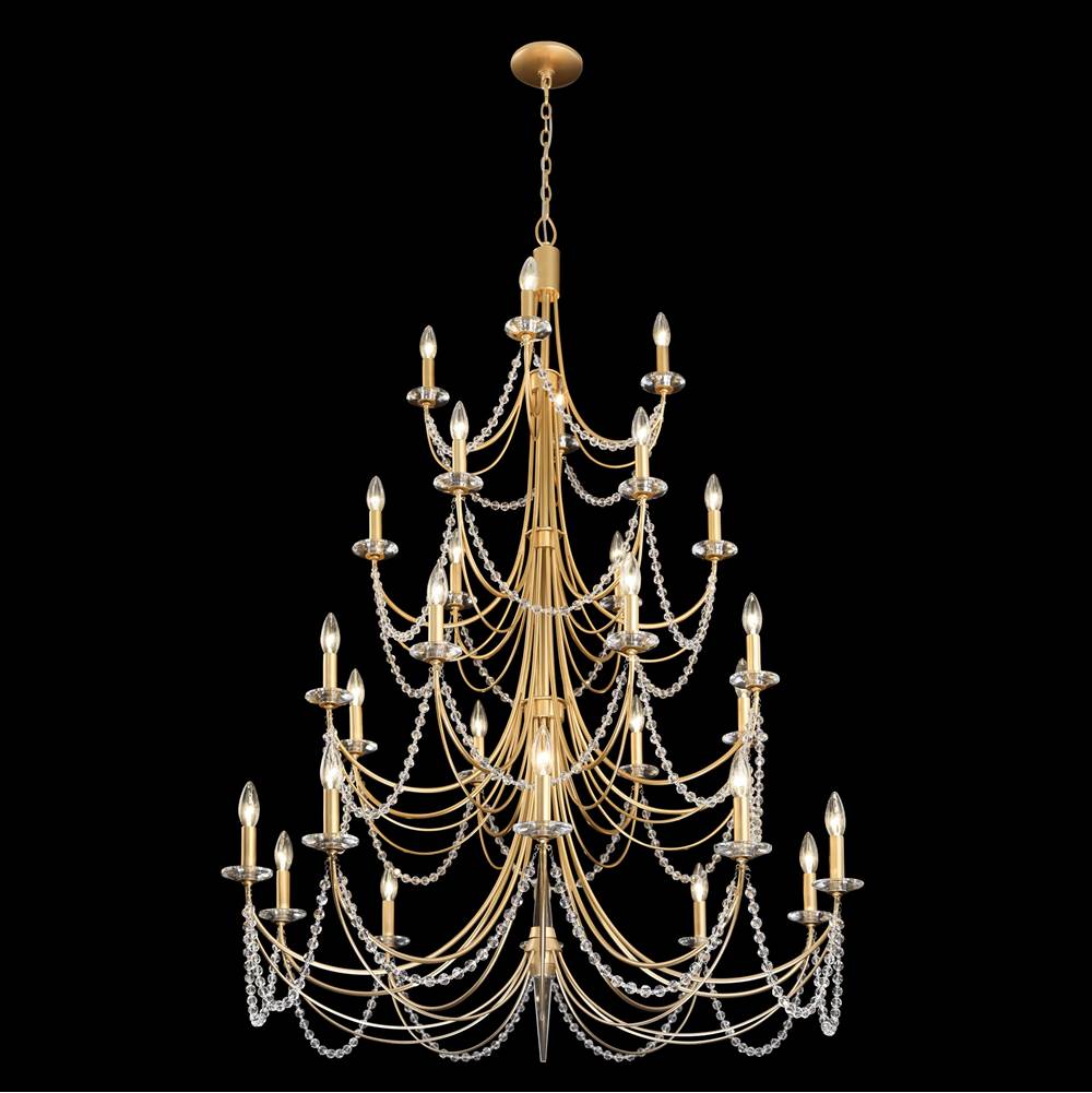 Varaluz Brentwood 28-Lt 4-Tier Chandelier - French Gold