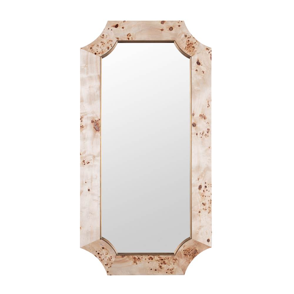 Varaluz Farra 28x54 Wall Mirror - Poplar Burl/Weathered Brass