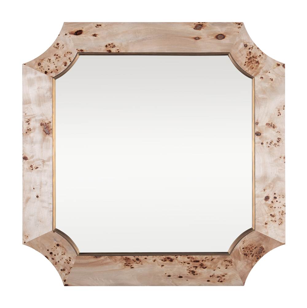 Varaluz Farra 36x36 Wall Mirror - Poplar Burl/Weathered Brass