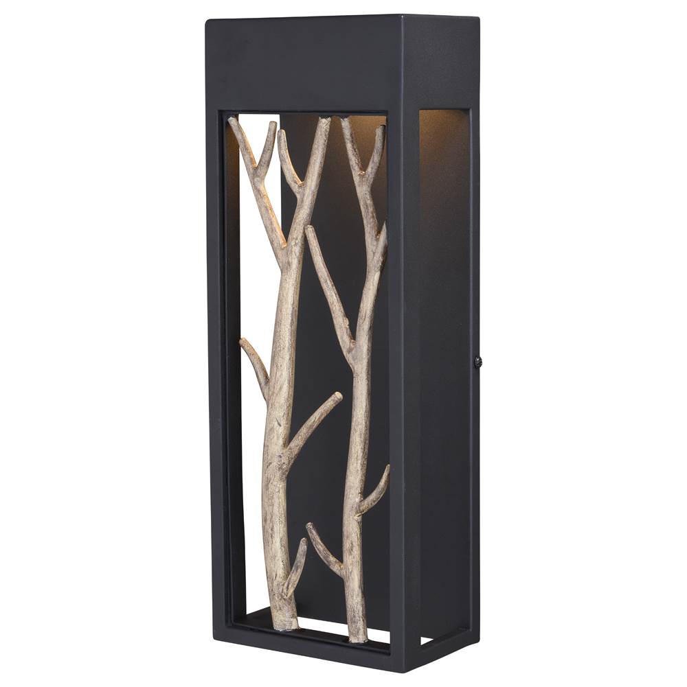 Vaxcel Ocala 1 Light LED Black Rustic Twig Outdoor Wall Sconce